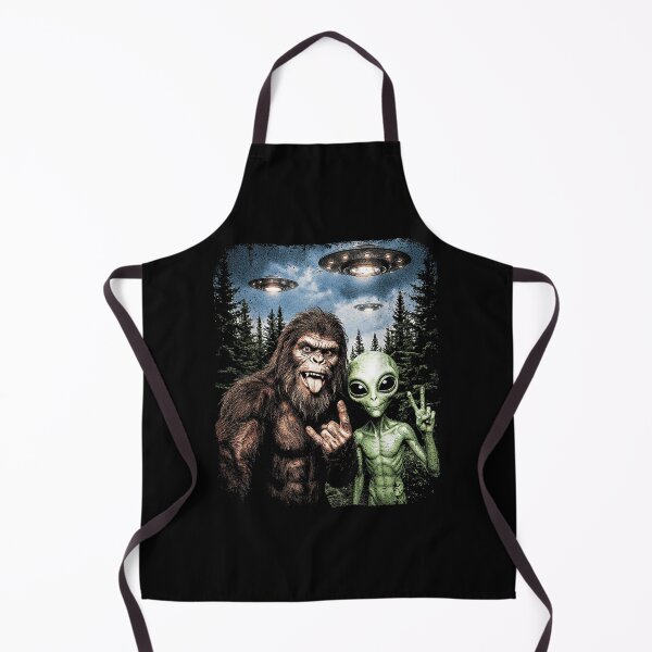 Item preview, Bigfoot Alien Selfie Rock On Peace Sign Funny UFO Sasquatch designed and sold by Capisedo.