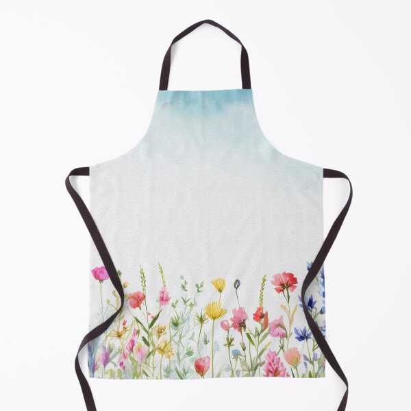 Item preview, Watercolor Wildflower Pastel Meadow Over a Soft Sky #17 designed and sold by DuckyRubin.