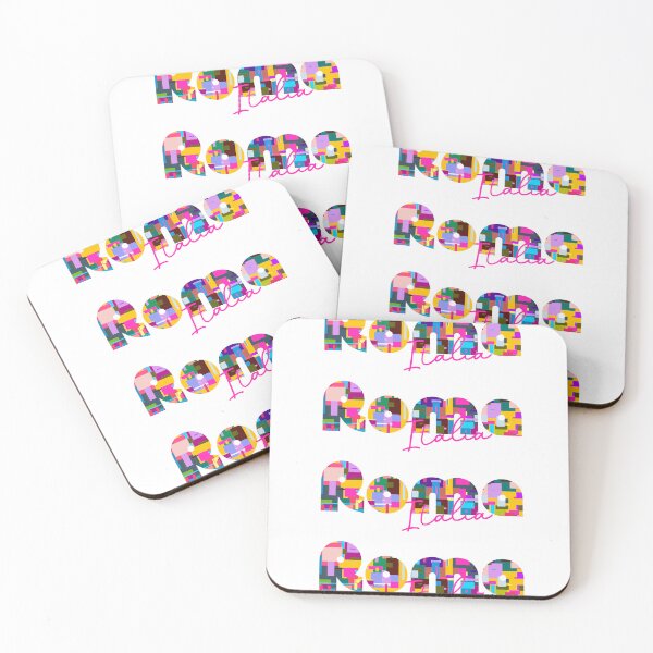 Item preview, Rome, Italia, colorful typography design for travellers designed and sold by Wanderful-roads.