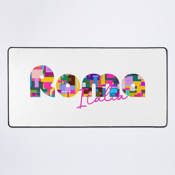 Item preview, Rome, Italia, colorful typography design for travellers designed and sold by Wanderful-roads.