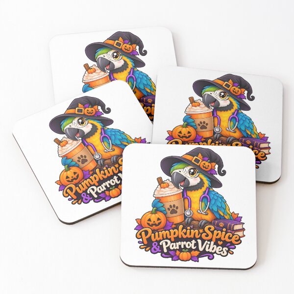 Item preview, Pumpkin Spice & Parrot Vibes – Cute Halloween Avian Vet Design designed and sold by Bettybee00.