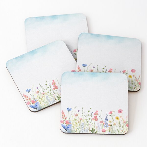 Item preview, Copy of Watercolor Wildflower Pastel Meadow Over a Soft Sky #18 designed and sold by DuckyRubin.