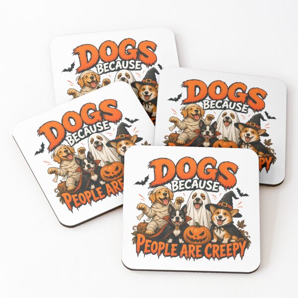 Item preview, Dogs Because People Are Creepy Halloween Ghost Dogs designed and sold by SoyLamderma.