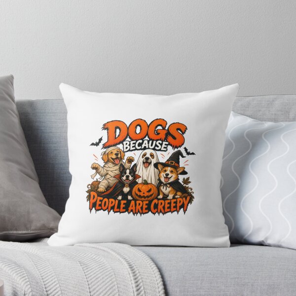 Item preview, Dogs Because People Are Creepy Halloween Ghost Dogs designed and sold by SoyLamderma.