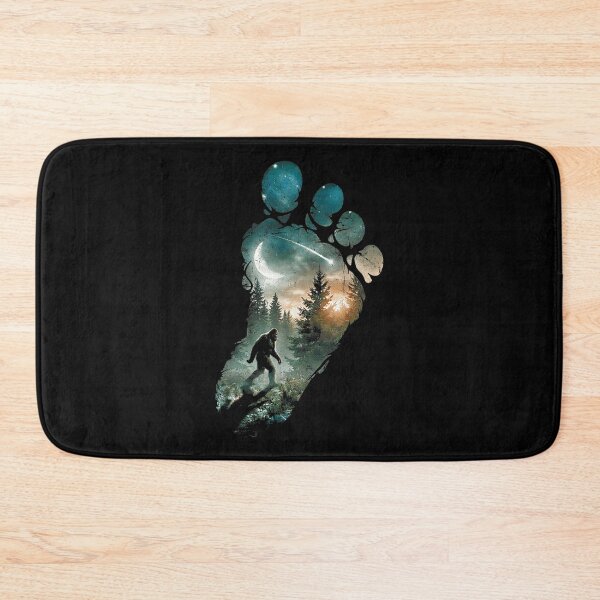 Item preview, Bigfoot Footprint Moon Light Mountain Trees Forest Sasquatch designed and sold by Capisedo.