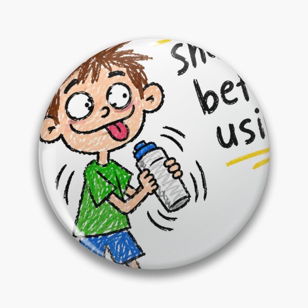 Item preview, Shake Well Before Using - Funny Crayon Illustration Art Print designed and sold by BLUESKY11a.
