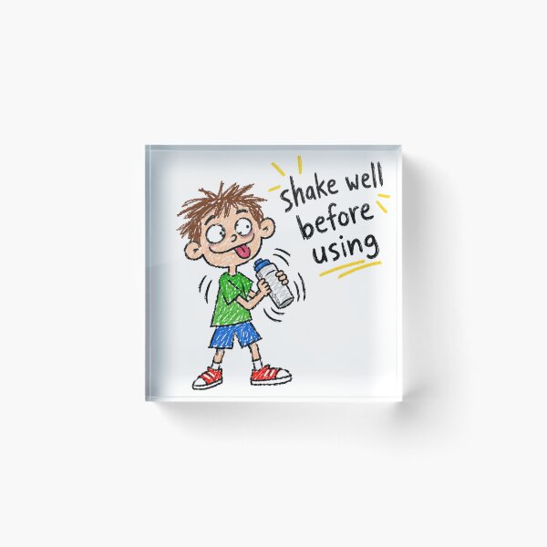 Item preview, Shake Well Before Using - Funny Crayon Illustration Art Print designed and sold by BLUESKY11a.