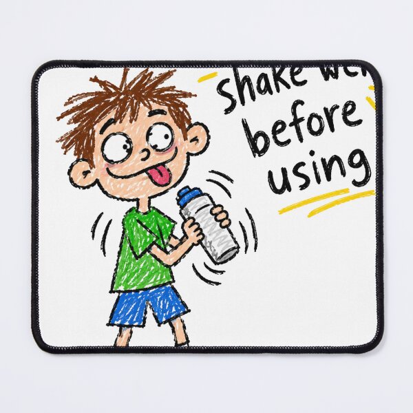 Item preview, Shake Well Before Using - Funny Crayon Illustration Art Print designed and sold by BLUESKY11a.