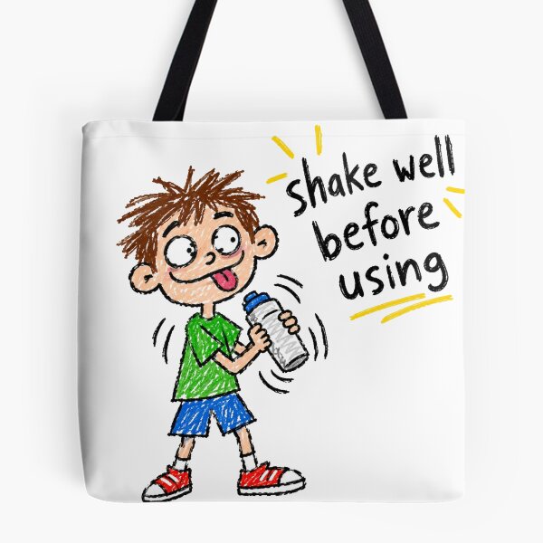 Item preview, Shake Well Before Using - Funny Crayon Illustration Art Print designed and sold by BLUESKY11a.