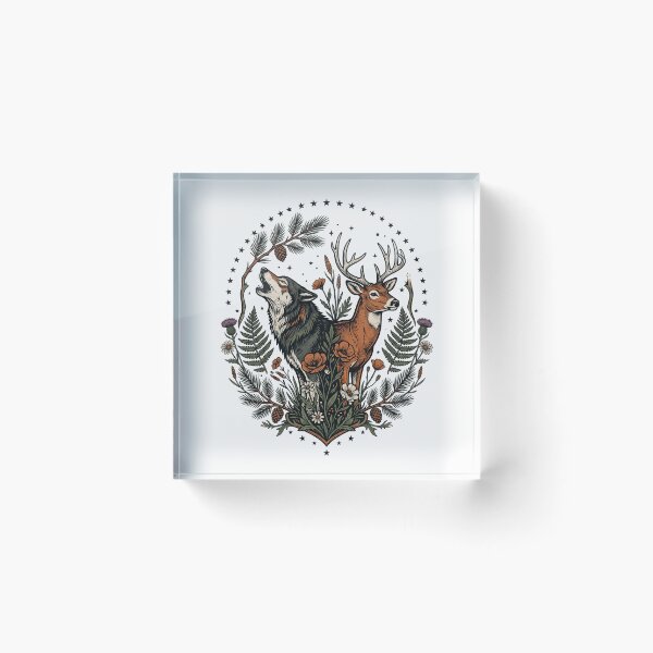 Item preview, Wild Wolf and Deer Woodland designed and sold by naragon4289.