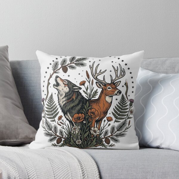 Item preview, Wild Wolf and Deer Woodland designed and sold by naragon4289.