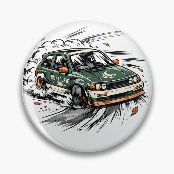 Item preview, Night Curve Club Retro Drift Car Style Street Racing Art Design designed and sold by inkoutninja.