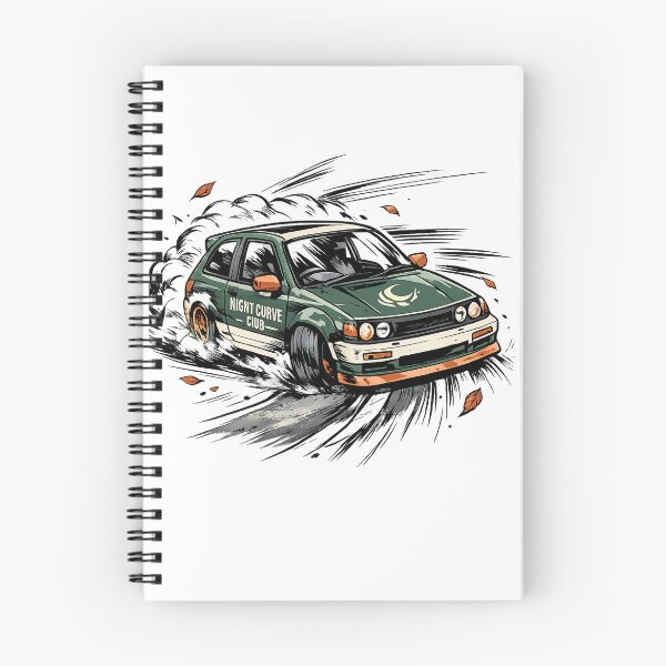 Item preview, Night Curve Club Retro Drift Car Style Street Racing Art Design designed and sold by inkoutninja.
