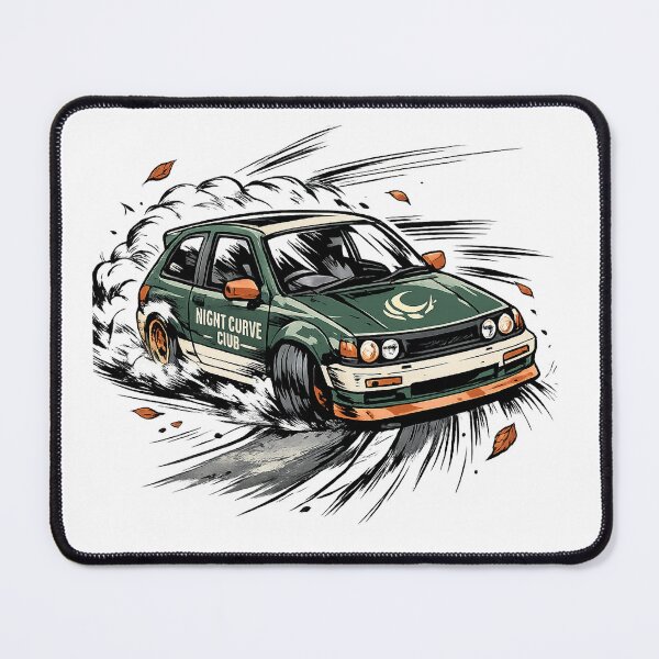 Item preview, Night Curve Club Retro Drift Car Style Street Racing Art Design designed and sold by inkoutninja.