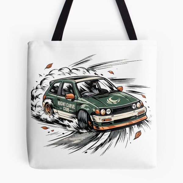 Item preview, Night Curve Club Retro Drift Car Style Street Racing Art Design designed and sold by inkoutninja.