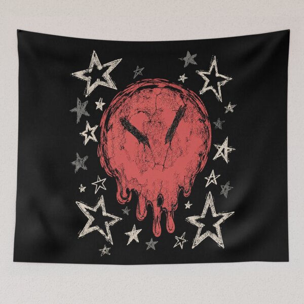 Item preview, Melting Red Sphere Grunge Star Graphic Soft Grunge Punk Grunge designed and sold by Yellowriversss.