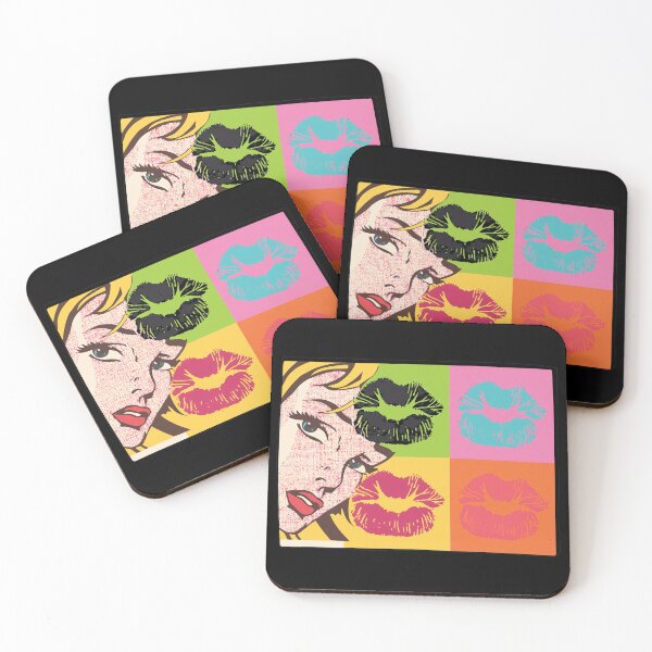 Item preview, Pop Art Woman Kiss Lips Vibrant Colors designed and sold by SusieYost.