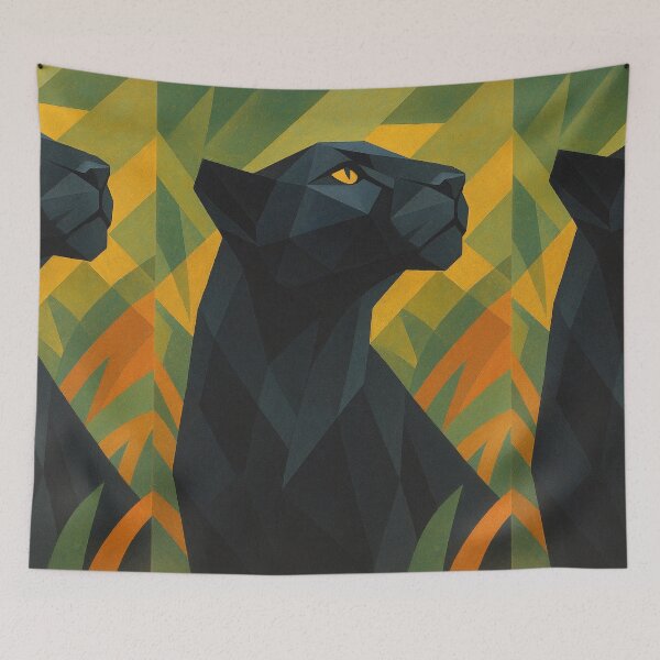 Item preview, Black Panther - a Geometric illustration. designed and sold by GalleryKauffeld.