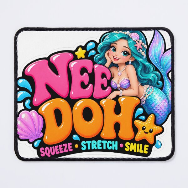 Item preview, Cute Retro Mermaid Squeeze Stretch Smile Ocean Art designed and sold by Bhaskar Digital Art.