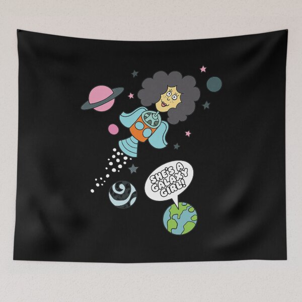 Item preview, She's A Galaxy Girl Retro Space Cartoon Art designed and sold by SusieYost.