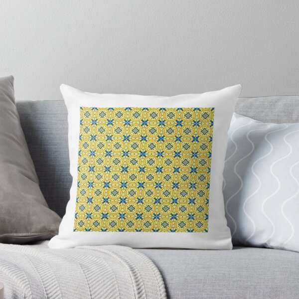 Item preview, Golden Blue Decorative Geometric Pattern designed and sold by scholenhellenaa.