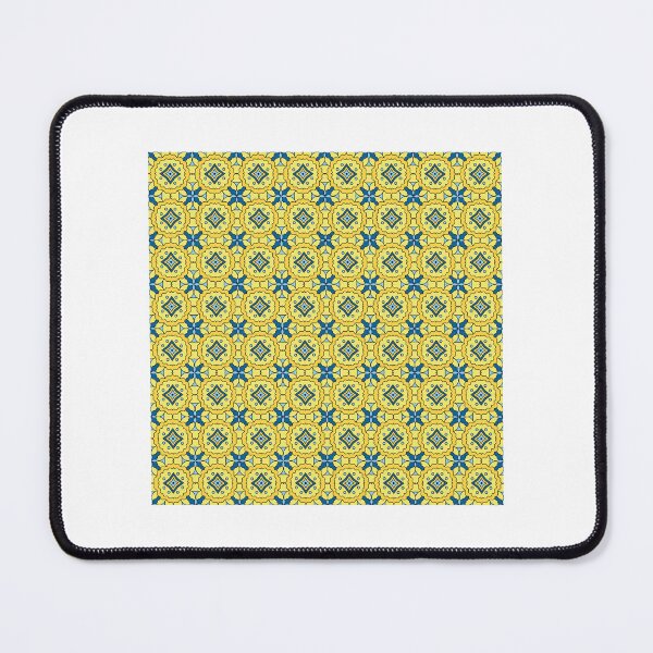 Item preview, Golden Blue Decorative Geometric Pattern designed and sold by scholenhellenaa.