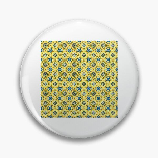 Item preview, Golden Blue Decorative Geometric Pattern designed and sold by scholenhellenaa.
