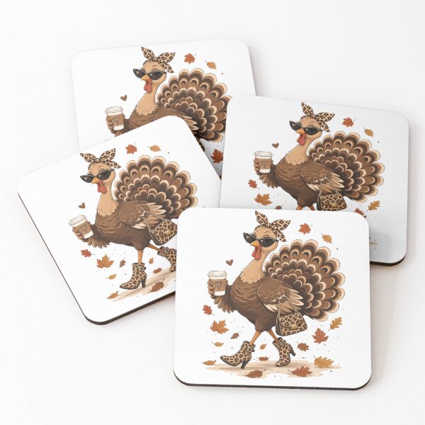 Item preview, Too Glam To Give A Gobble Funny Thanksgiving Coffee designed and sold by CF_VintageDesign.
