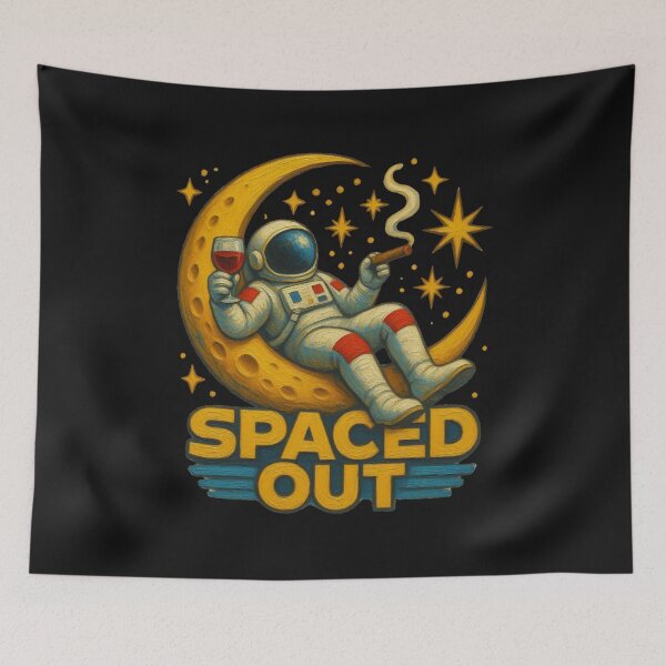 Item preview, Spaced Out Astronaut Moon Space Lover Retro Space designed and sold by Genius Geek.