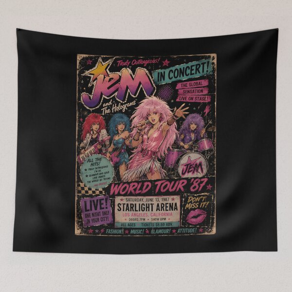 Item preview,  Jem And The Holograms World Tour 87 Concert Fan Art designed and sold by Shyieko.