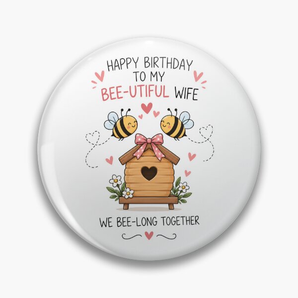 Item preview, Cute Bee Birthday Card for Wife | Happy Birthday Love Pun designed and sold by Aesthetic-Avenue.