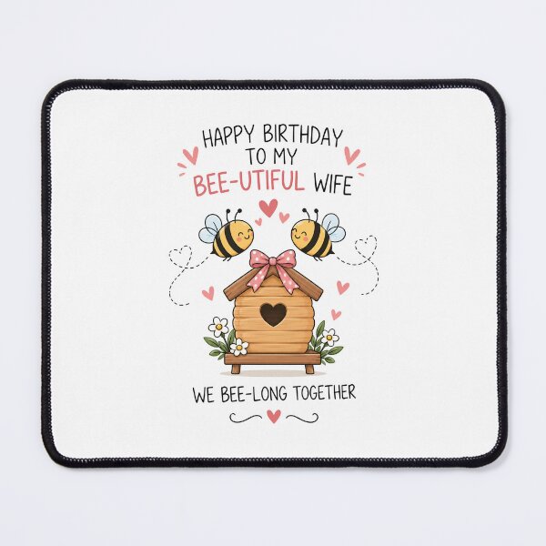 Item preview, Cute Bee Birthday Card for Wife | Happy Birthday Love Pun designed and sold by Aesthetic-Avenue.