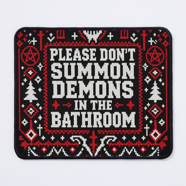 Item preview, Please Don't Summon Demons in the Bathroom Christmas Sweater designed and sold by Gabriela Mihai.