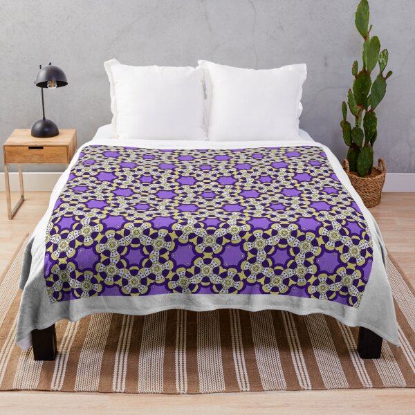 Item preview, Purple and Gold Ornamental Floral Pattern designed and sold by scholenhellenaa.