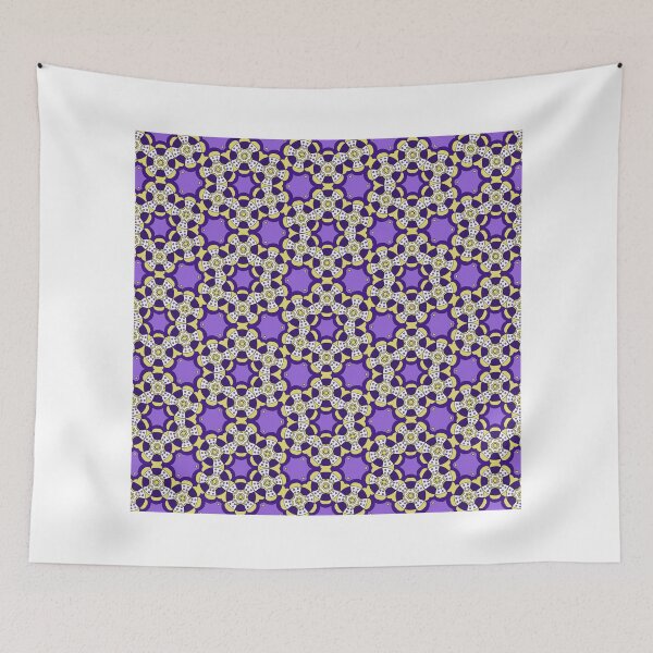 Item preview, Purple and Gold Ornamental Floral Pattern designed and sold by scholenhellenaa.