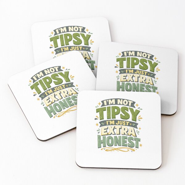 Item preview, I’m Not Tipsy I’m Just Extra Honest Funny Drinking Humor Retro Quote Art designed and sold by inkoutninja.