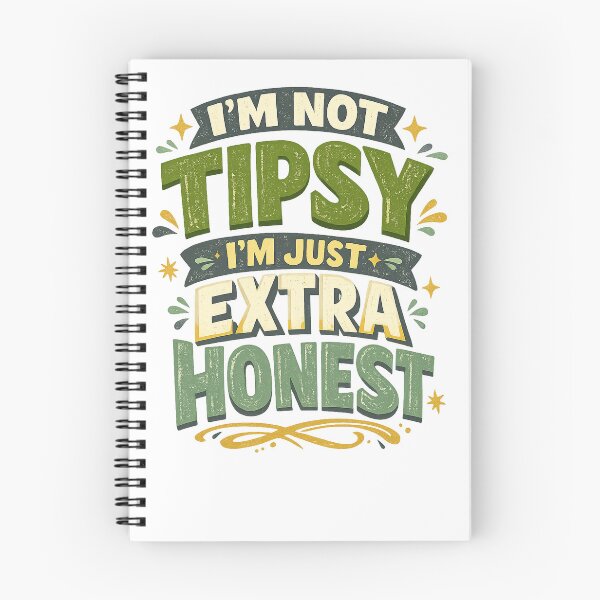 Item preview, I’m Not Tipsy I’m Just Extra Honest Funny Drinking Humor Retro Quote Art designed and sold by inkoutninja.