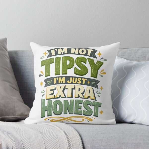 Item preview, I’m Not Tipsy I’m Just Extra Honest Funny Drinking Humor Retro Quote Art designed and sold by inkoutninja.