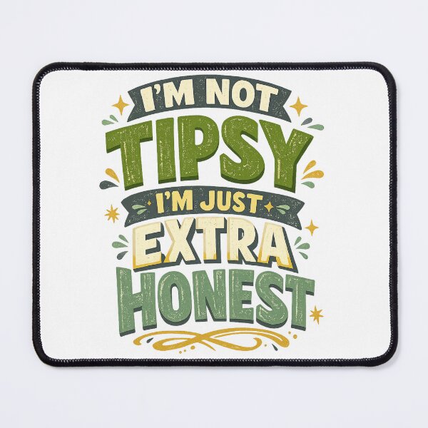 Item preview, I’m Not Tipsy I’m Just Extra Honest Funny Drinking Humor Retro Quote Art designed and sold by inkoutninja.