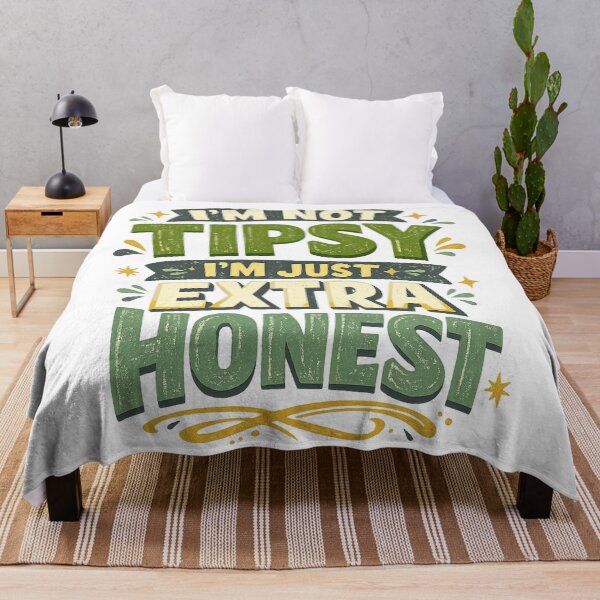 Item preview, I’m Not Tipsy I’m Just Extra Honest Funny Drinking Humor Retro Quote Art designed and sold by inkoutninja.