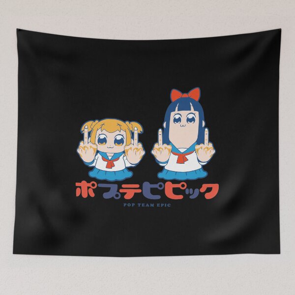 Item preview, Pop Team Epic Middle Finger Anime Duo Uniform designed and sold by SusieYost.