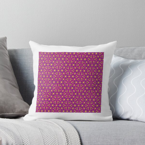 Item preview, Vibrant Pink Purple Geometric Floral Pattern designed and sold by scholenhellenaa.