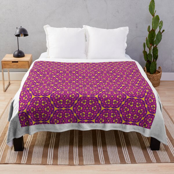 Item preview, Vibrant Pink Purple Geometric Floral Pattern designed and sold by scholenhellenaa.