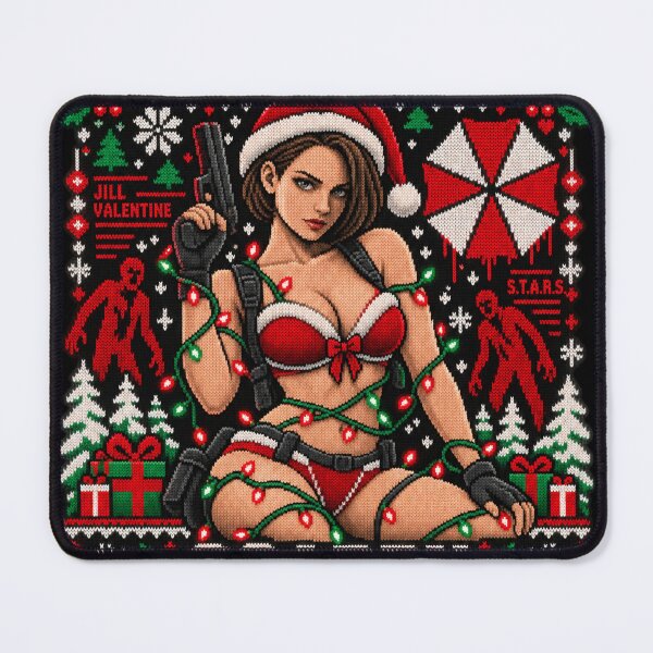 Item preview, Jill Valentine Christmas Ugly Sweater designed and sold by Gabriela Mihai.