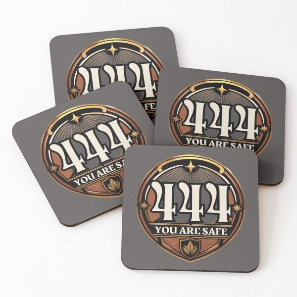 Item preview, 444 You Are Safe Angel Number Protection Quote designed and sold by CosmicQuietStudio.