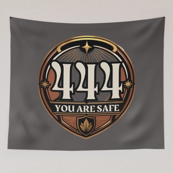 Item preview, 444 You Are Safe Angel Number Protection Quote designed and sold by CosmicQuietStudio.
