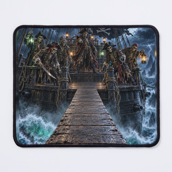 Item preview, Haunted Pirate Ship Skeleton Crew – Gothic Halloween Ghost Ship designed and sold by TXLou.