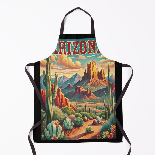Item preview, Retro Arizona Desert Landscape Vintage Travel Art designed and sold by SusieYost.