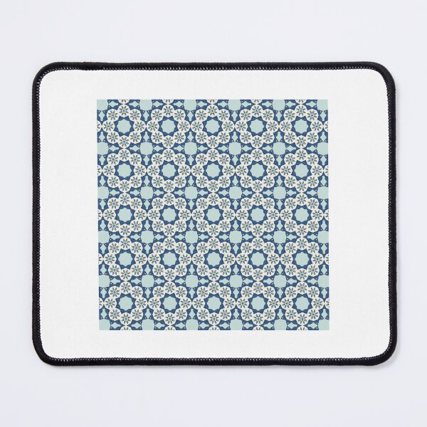 Item preview, Blue Geometric Floral Mandala Pattern designed and sold by scholenhellenaa.