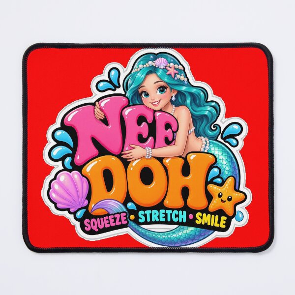 Item preview, Cute Retro Mermaid Squeeze Stretch Smile Ocean Art designed and sold by Bhaskar Digital Art.